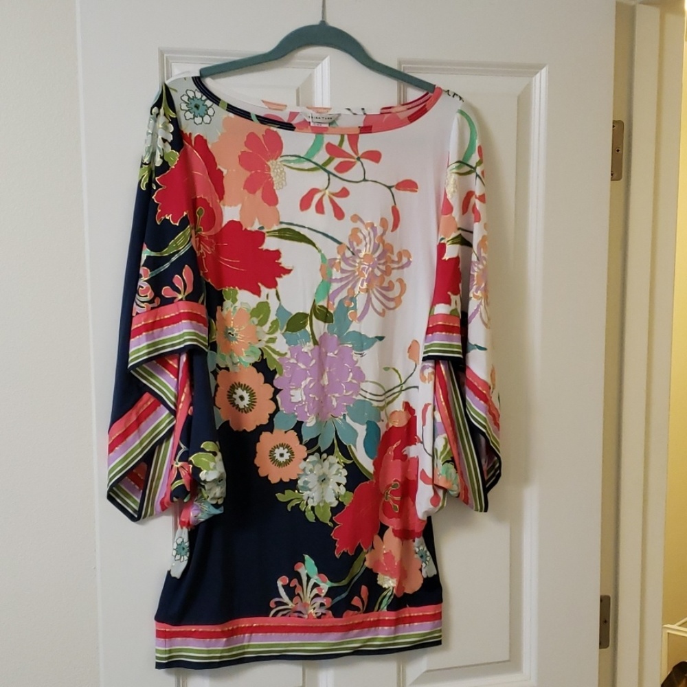 Trina Turk Royal Botanical Cover Up Tunic M